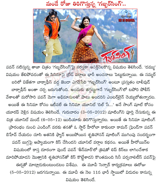 gabbar singh,pawan kalyan,gabbar singh censor date,gabbar singh censor report,pawan kalyan as gabbar singh,gabbar singh movie review,shruti hassan kiss to pawan kalyan,powerstar movies,harish shankar,gabbar singh movie packup,shooting complets,gabbar,singh  gabbar singh, pawan kalyan, gabbar singh censor date, gabbar singh censor report, pawan kalyan as gabbar singh, gabbar singh movie review, shruti hassan kiss to pawan kalyan, powerstar movies, harish shankar, gabbar singh movie packup, shooting complets, gabbar, singh